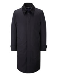 Black mens full length raincoat
