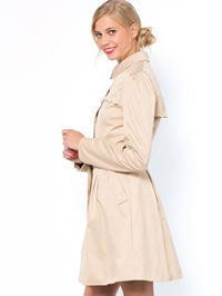 Beige ladies raincoats