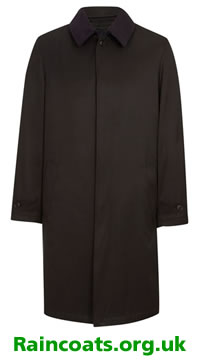 Black long mens raincoat