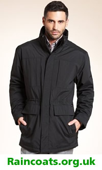 Black men's raincoat