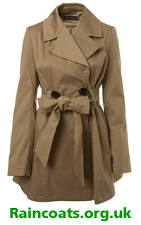 Brown women's raincoat