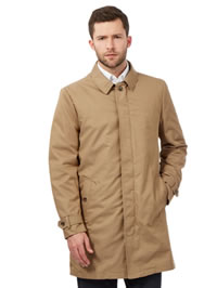 Beige mens raincoat