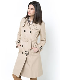 Beige ladies raincoats