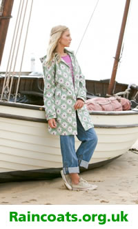 Ladies raincoat with a hood