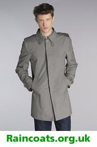 Grey men's rainmac