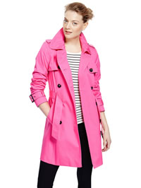 Hot pink ladies raincoat