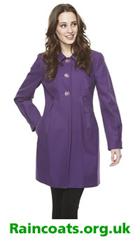 Purple women's raincoat