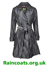 Women's silver trench coat