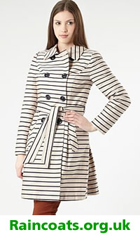 Striped ladies raincoat