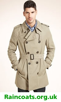 Tan brown mens trench coat