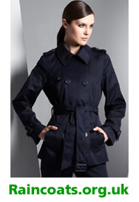 Ladies black trench coat